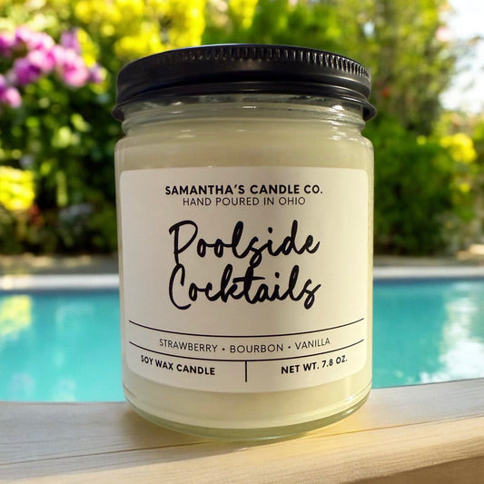 7.8 oz soy candle- Poolside cocktails scent
